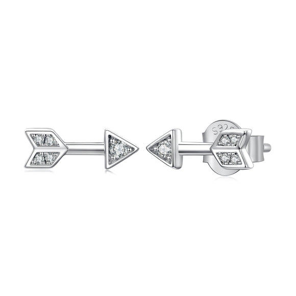 925 Sterling Silver 0.08ct and 0.12ct Moissanite Earrings in White Gold for Women