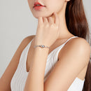 925 Sterling Silver Plated Platinum 17cm Bracelet for Men-7