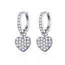 925 Sterling Silver CZ Pavé Setting Earrings for Women-1