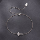 925 Sterling Silver Moissanite Bracelet 15+6cm, Plated White Gold, for Women-3