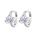925 Sterling Silver Earrings with Pavé Setting CZ - 1.3x1.0cm - Oxidized Silver for Women-2