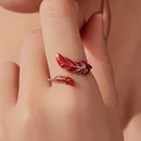 925 Sterling Silver Ring with White Gold Plating for Women - Style E-5