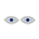 925 Sterling Silver & Pavé Setting CZ Earrings-1