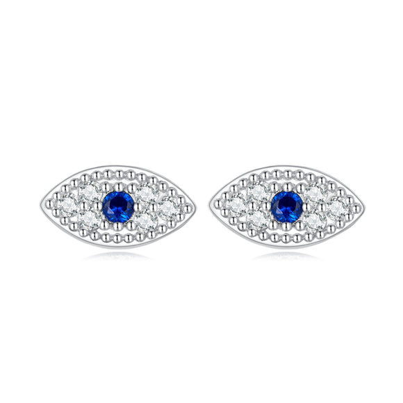 925 Sterling Silver & Pavé Setting CZ Earrings