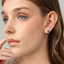 925 Sterling Silver Earrings with Transparent Glass for Women-9