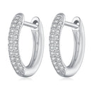 925 Sterling Silver Pavé Setting CZ Earrings for Women-2