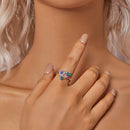 925 Sterling Silver Enamel 1.8mm Pavé Setting CZ Ring for Women-9