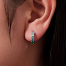 925 Sterling Silver Earrings with White Gold Plating and CZ for Women-5