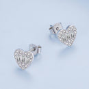 925 Sterling Silver Earrings with Pavé Set CZ-4