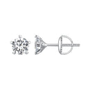 925 Sterling Silver Moissanite 0.50 Carat Earrings 6.0mm for Women-3