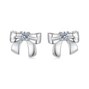 925 Sterling Silver Moissanite Earrings 0.3 cm for Women-2