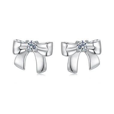 925 Sterling Silver Moissanite Earrings 0.3 cm for Women - 0
