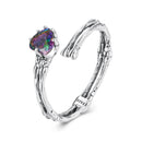 925 Sterling Silver Ring with Heart Design, 0.55cm Heart Size, Women’s Jewelry-1