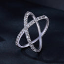 S925 Sterling Silver Moissanite Ring Size 8-4