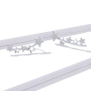 925 Sterling Silver Earrings with Plated Platinum and Pavé Setting CZ-5