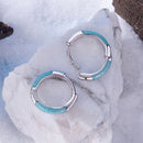 925 Sterling Silver Enamel Plated White Gold Earrings 1.2cm for Women-6