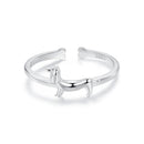925 Sterling Silver Oxidized Silver 1.6mm Ring for Women-2