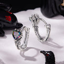 925 Sterling Silver Earrings with Transparent Glass for Women-6