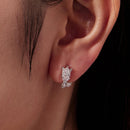 925 Sterling Silver Earrings with White Gold Plating and CZ-6