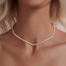 925 Sterling Silver White Gold Plated Necklace with Quality Shell Pearl for Women-7