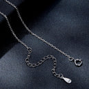 925 Sterling Silver Moissanite Pendant Necklace for Women, 39+5cm, Platinum Plated-5