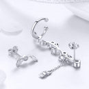 925 Sterling Silver Earrings with Platinum Plating and CZ for Women-5
