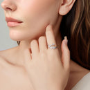 925 Sterling Silver Plated White Gold Ring for Women-6