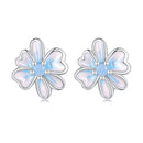 925 Sterling Silver Opal Nanometer Stone Enamel Earrings for Women-4