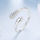 925 Sterling Silver Oxidized Pavé Setting CZ Ring-2