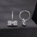 925 Sterling Silver Moissanite 0.20 Carat Earrings Plated White Gold for Women-3