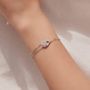 925 Sterling Silver Moissanite Bracelet with Pavé Setting 15+6cm for Women-7