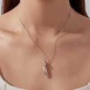 925 Sterling Silver Plated White Gold & Gold Necklace 40+5cm for Women-6