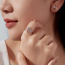 925 Sterling Silver + Plated White Gold Horse Ring-6