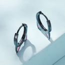 925 Sterling Silver Enamel Black Gold Plated Earrings for Women-3