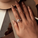 925 Sterling Silver 1.8mm Ring with Pavé Setting CZ for Women-5