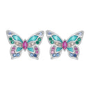 925 Sterling Silver Earrings with Enamel and CZ for Women-2
