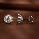 S925 Silver 0.5 Carat Moissanite Earrings 6.0mm for Women-5