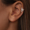 925 Sterling Silver Earrings with White Gold Plating, 0.9x1.2cm for Women-4