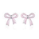 925 Sterling Silver Earrings with Enamel Process and White Gold Plating-1