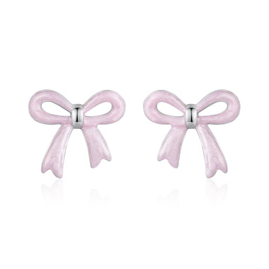 925 Sterling Silver Earrings with Enamel Process and White Gold Plating