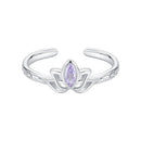 925 Sterling Silver 1.9mm Pavé Setting White Gold Plated Ring-1