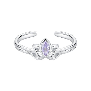 925 Sterling Silver 1.9mm Pavé Setting White Gold Plated Ring