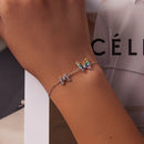925 Sterling Silver Adjustable Butterfly Enamel Bracelet for Women-7