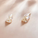 925 Sterling Silver & Plated Gold CZ Earrings for Women-4