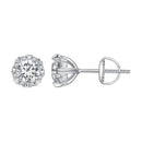925 Sterling Silver Moissanite 0.50 Carat Earrings for Women-1