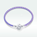 925 Sterling Silver Oxidized Silver Leather 17cm Bracelet-4