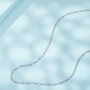 925 Sterling Silver Plated Platinum Necklace for Women-4