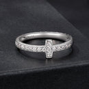 925 Sterling Silver Moissanite Ring in Size 6-4
