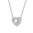 925 Sterling Silver Adjustable Cubic Zirconia Pendant Necklace for Women-1