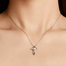 925 Sterling Silver 0.20 Carat Moissanite Necklace for Women-8